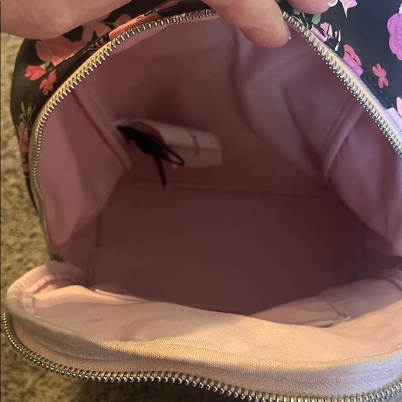 Loungefly Black and Pink Floral Backpack - Picture 4 of 5